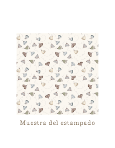 Tela con estampado de mariposas