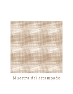 Tela con vichy beige