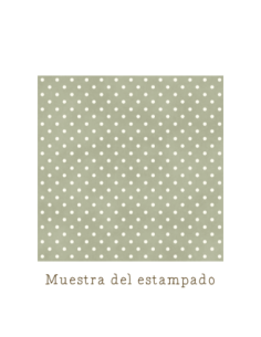 Tela verde con puntos blancos