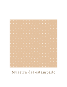 Tela naranja con puntitos blancos