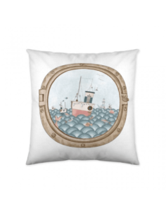 Funda de cojín con motivo marino