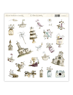Lámina de die cuts de la colección Decorando mi comunión 2 2