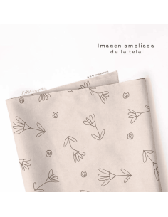 Tela con estampado de flores 2
