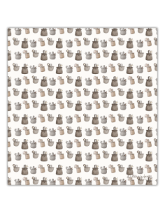 Papel vellum con estampado de cestas