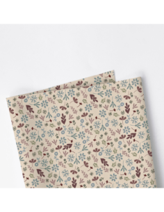Tela con estampado de flores