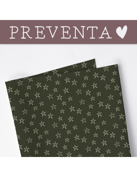 Tela: Estrellas verdes