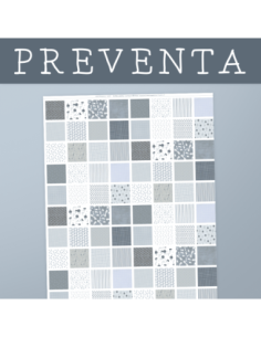 Telas de cuadrados azules