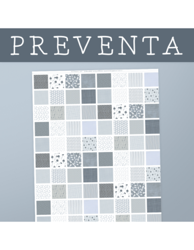 Telas de cuadrados azules