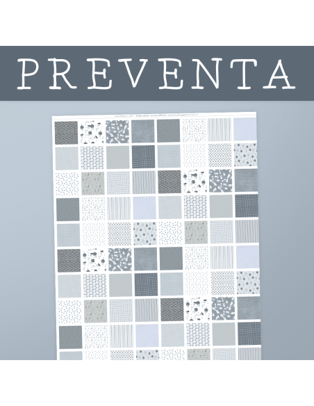 Telas de cuadrados azules