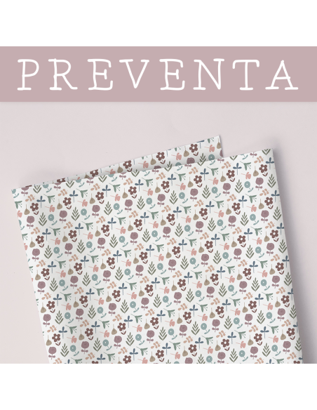 Preventa: Tela Florecillas del Corazón